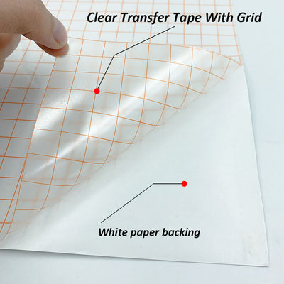 Película de Transferencia Adhesiva Autoadhesiva - Papel Craft Cuadriculado Multicolor Transparente - Image 10