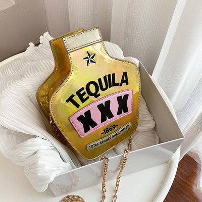 Bolso de Hombro para Botella de Vino con Lentejuelas Láser - Image 9