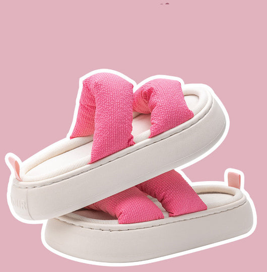 Pantuflas de Lino Cuatro Estaciones para Mujer - Suela Gruesa y Cómoda - Image 11