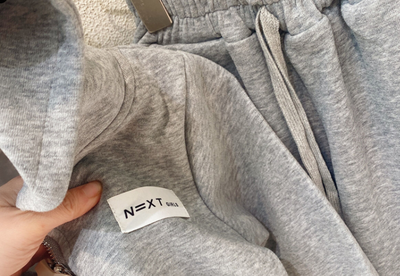 Pink hooded zip-up jacket and matching pants set for girls, featuring a small 'N=XT GIRLS' label. - Image 9