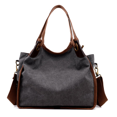 Bolsa de Lona Retro para Mujer - Bandolera Portátil Estilo Vintage - Image 5