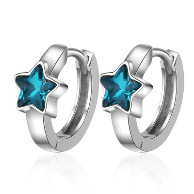 Cadena de Clavícula con Estrella Azul y Cierre de Oreja - Image 13