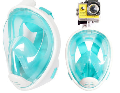 Máscara de Snorkel Facial Completo Antivaho con Cámara Integrada