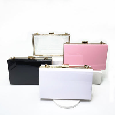 Bolsa Cuadrada Transparente de Acrílico para Mujer - Colores Pastel - Image 6