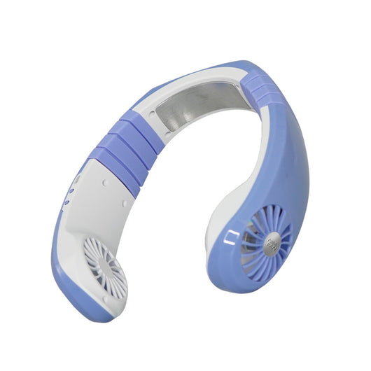 Black NEXFAN hanging neck fan with visible fan grilles and control buttons, designed for hands-free personal cooling. - Image 5