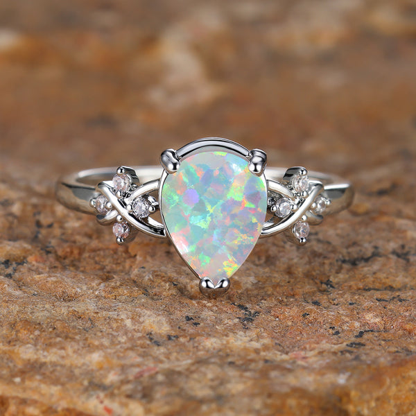 Anillo de Flores con Circonia Cúbica Incrustada - Diseño Vintage Elegante Ajustable