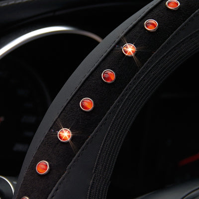 Funda para Volante con Cuero, Diamantes y Gemas - Elástica y Ajustable - Image 7