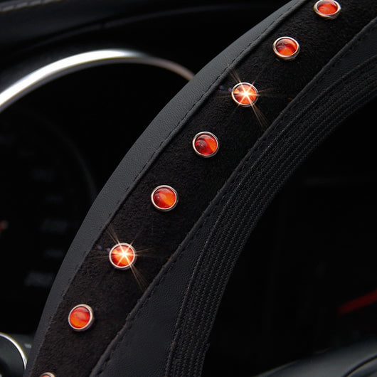 Funda para Volante con Cuero, Diamantes y Gemas - Elástica y Ajustable - Image 7