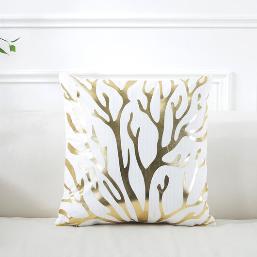 Funda de Almohada Dorada Super Suave para el Hogar - Image 2