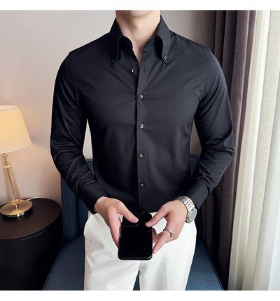 Camisa Manga Larga Talla Grande sin Planchado - Comodidad Profesional - Image 22