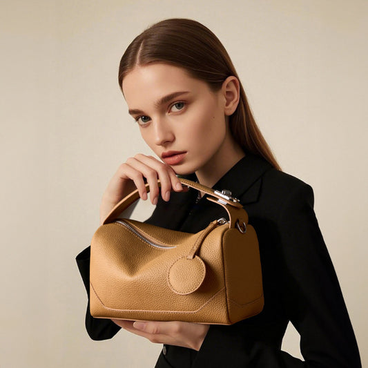Bolso Crossbody de Cuero Genuino para Mujer - Portátil y Elegante