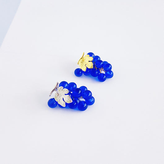 Aretes Uva Púrpura y Azul - Diseño Europeo Moderno con Personalidad - Image 12