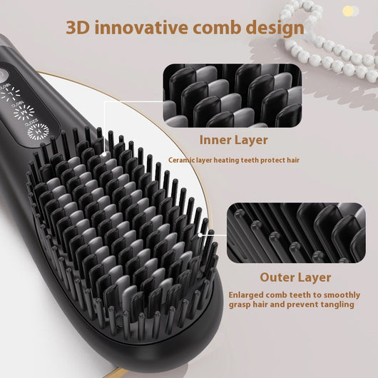 Plancha de Cabello Inalámbrica con Iones - Portátil y sin Daño - Image 3