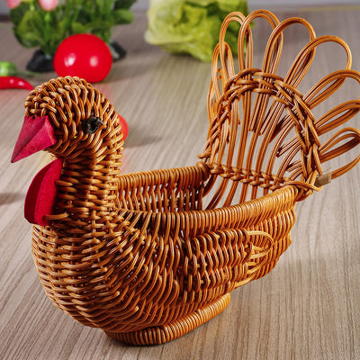 Canasta Tejida de Ratán con Diseño Animal - Organizador Decorativo para Frutas y Vegetales - Image 14