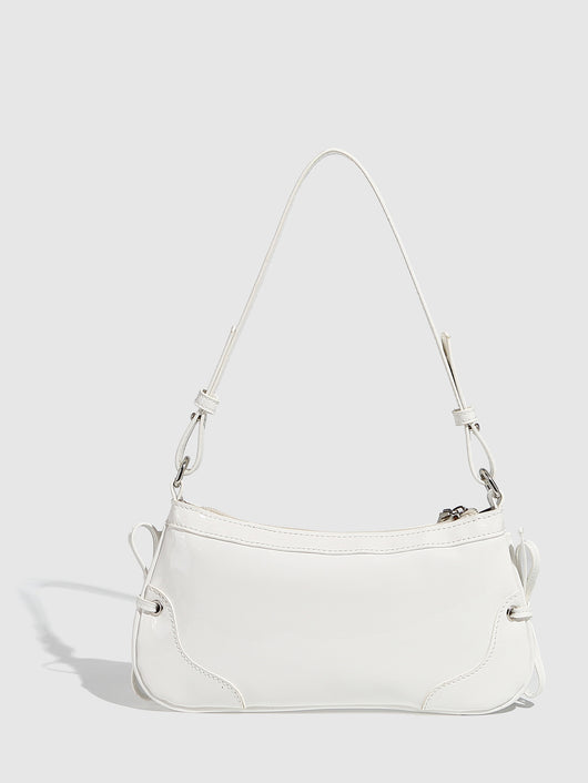Bolso Bandolera Cuadrado Pequeño con Doble Moño - Diseño Minimalista Liso - Image 36