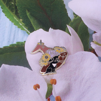 Broche Gato Mago Negro con Sombrero Clasificador - Pin Mágico Kawaii - Image 4