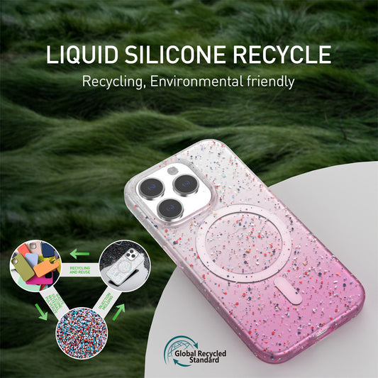 Funda Magnética de Silicona Líquida con Degradado de Colores