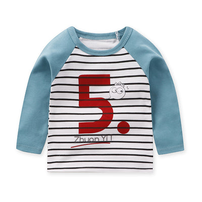 Remera Infantil de Algodón Cuello Redondo con Mangas Raglan - Image 8
