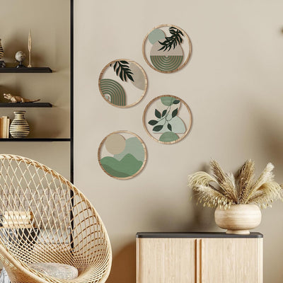 Pegatinas Decorativas de Pared Hojas Redondas Estilo Retro - Image 3