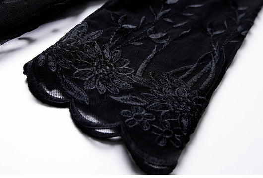 Vestido Largo de Encaje Bordado con Cuentas - Elegancia Temperamental - Image 14