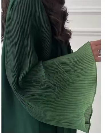 Cardigan Largo Plisado Degradado Elegante para Mujer - Image 15