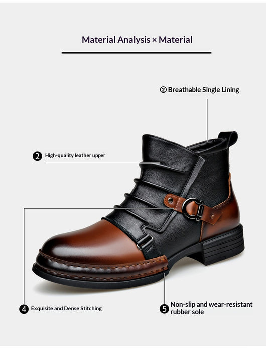 Botas Térmicas Retro Estilo Británico para Hombre con Forro de Lana y Cierre Lateral - Image 16