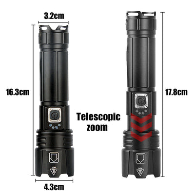 Linterna LED Recargable USB con Zoom Telescópico y Luz Ultra Potente - Image 9