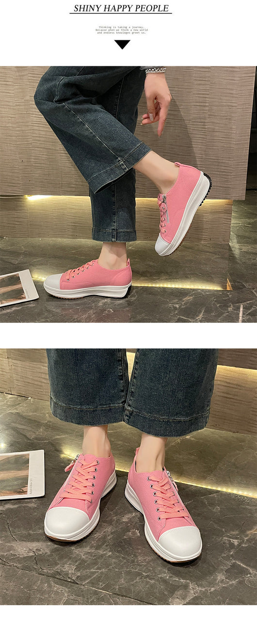 Zapatos de Plataforma Talla Grande con Cordones - Cómodos y Modernos para Mujer - Image 18