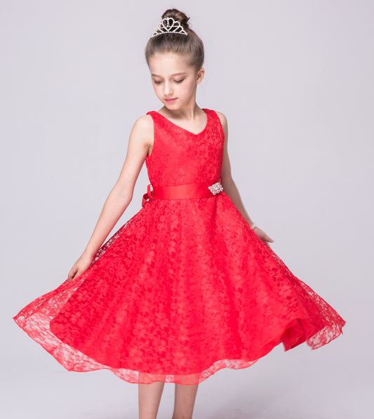 Vestido de Encaje Elegante para Niñas - Estilo Europeo y Americano - Image 2