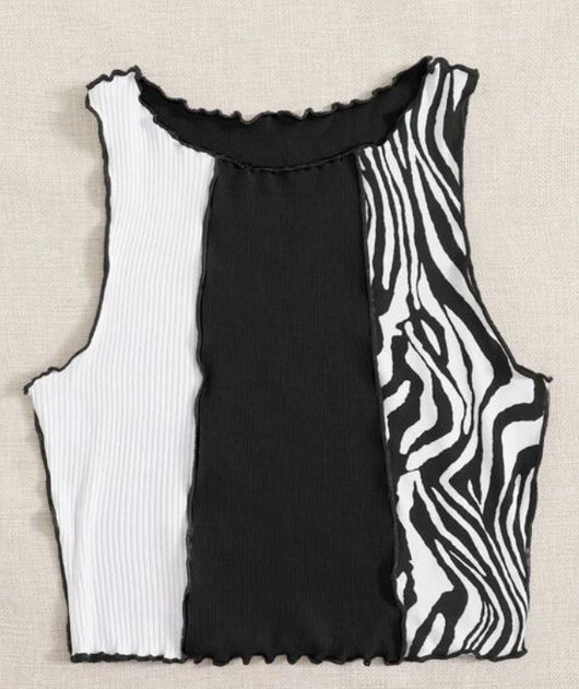 Chaleco Tejido Colorblock con Rayas Laterales para Mujer - Image 11
