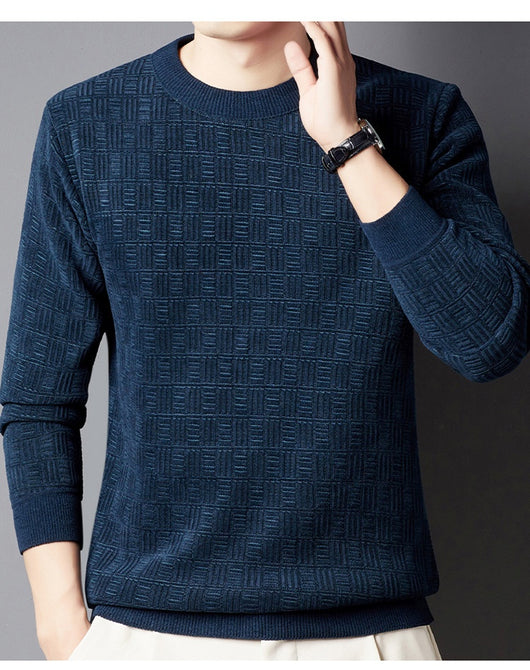 Suéter Grueso de Lana Jacquard con Forro Polar para Hombre - Image 19