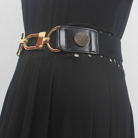Traje Falda Ejecutivo con Cintura Elástica de Metal - Image 12