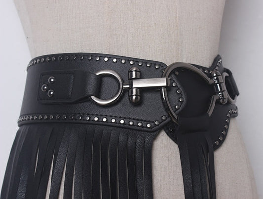 Cinturón Ancho con Hebilla de Moda y Flecos Personalizables - Image 2