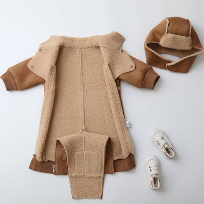 Enterizo Infantil con Capucha y Pelaje - Abrigo Tipo Pijama - Image 25