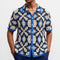 Polo Tejido Jacquard Geométrico con Detalles Calados