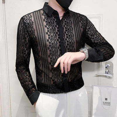 Camisa Estampada de Cuadros para Hombre de Manga Larga - Image 10