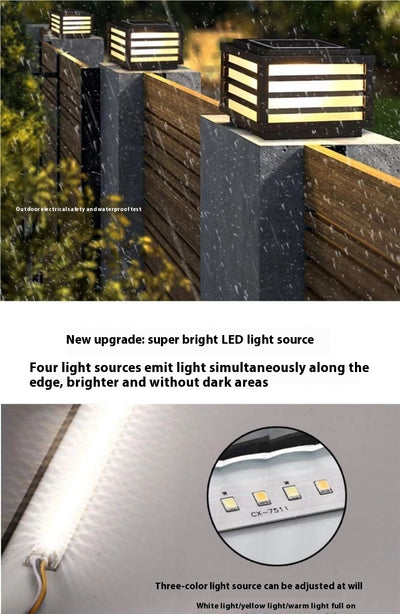 Lámpara de Pilar Exterior Impermeable para Jardín - Image 10