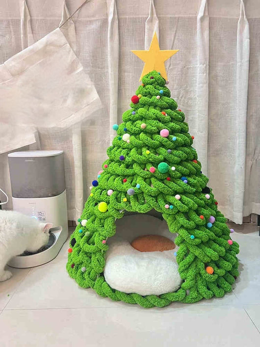 Nido Térmico para Mascotas en Lana Tejida - Kit Completo Navideño - Image 6