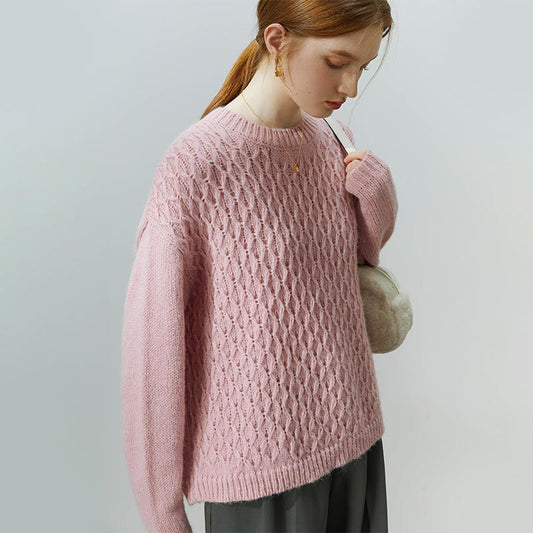 Suéter Tejido Retorcido para Invierno - Pullover de Punto Mujer