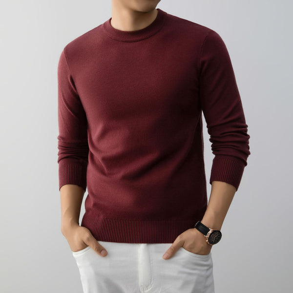 Suéter Minimalista de Cuello Redondo para Hombre