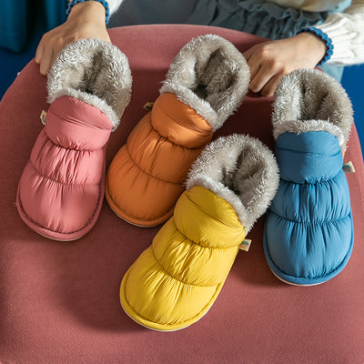 Zapatillas Cálidas de Algodón Grueso Antideslizantes para Mujer con Forro de Terciopelo - Image 15