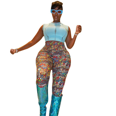 Leggings Deportivos de Seda de Leche con Estampado para Mujer - Image 15