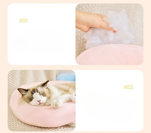 Almohada de Soporte Cervical Forma de Ojo de Gato para Mascotas - Cama Cómoda para Perros y Gatos - Image 15
