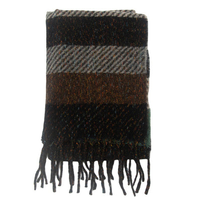 Bufanda Unisex a Rayas con Borlas - Cuello Cálido Europeo y Americano - Image 23