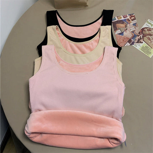 Camiseta Térmica Ajustada con Relleno para Mujer - Color Liso - Image 3