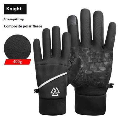 Guantes de Cuero Térmicos Aislados con Forro Polar para Motociclismo Invernal - Image 8