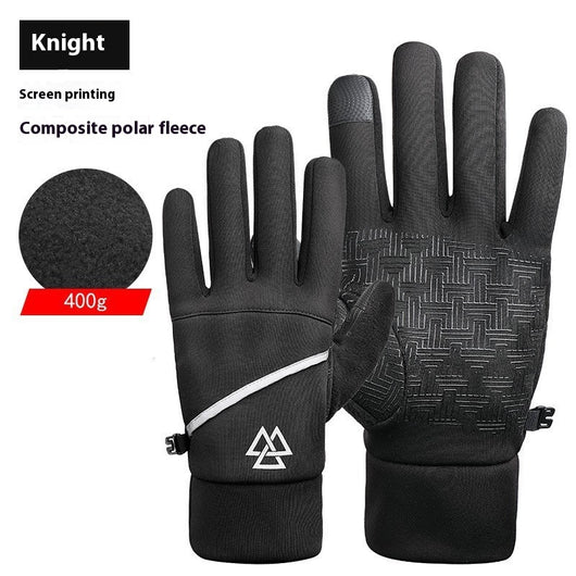 Guantes de Cuero Térmicos Aislados con Forro Polar para Motociclismo Invernal - Image 8