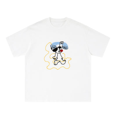 Camiseta Manga Corta con Bordado de Cachorro para Hombre - Image 6