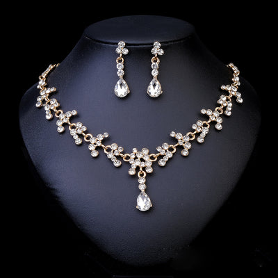 Conjunto de Aretes y Collar con Perlas y Cristales para Mujer - Image 7