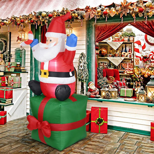 Decoración Navideña Inflable Santa Claus con Luz LED - Soldado Navideño para Jardín - Image 2